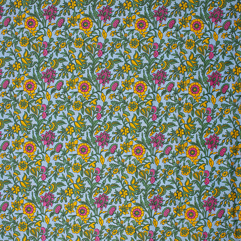 New Hand Block Floral Printed Cotton Modal Fabric Online