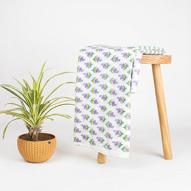 Jaipur Fabric Hand Block Green Floral Printed Pure Cotton Online