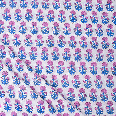 Floral Hand Jaipuri Block Print Fabric Online