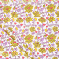 Hand Block Floral Print Voile Cotton Fabric