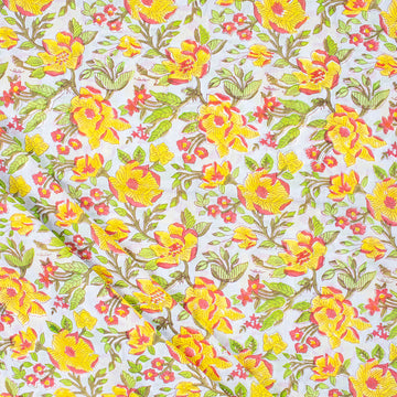 Hand Block Floral Print Best Cotton Fabric