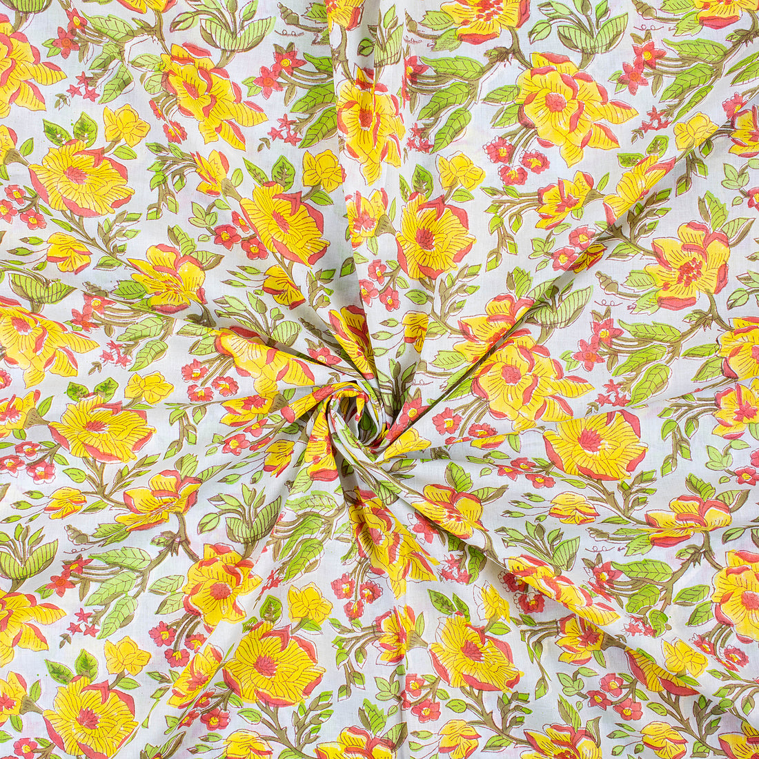 Hand Block Floral Print Best Cotton Fabric