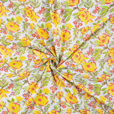 Hand Block Floral Print Best Cotton Fabric