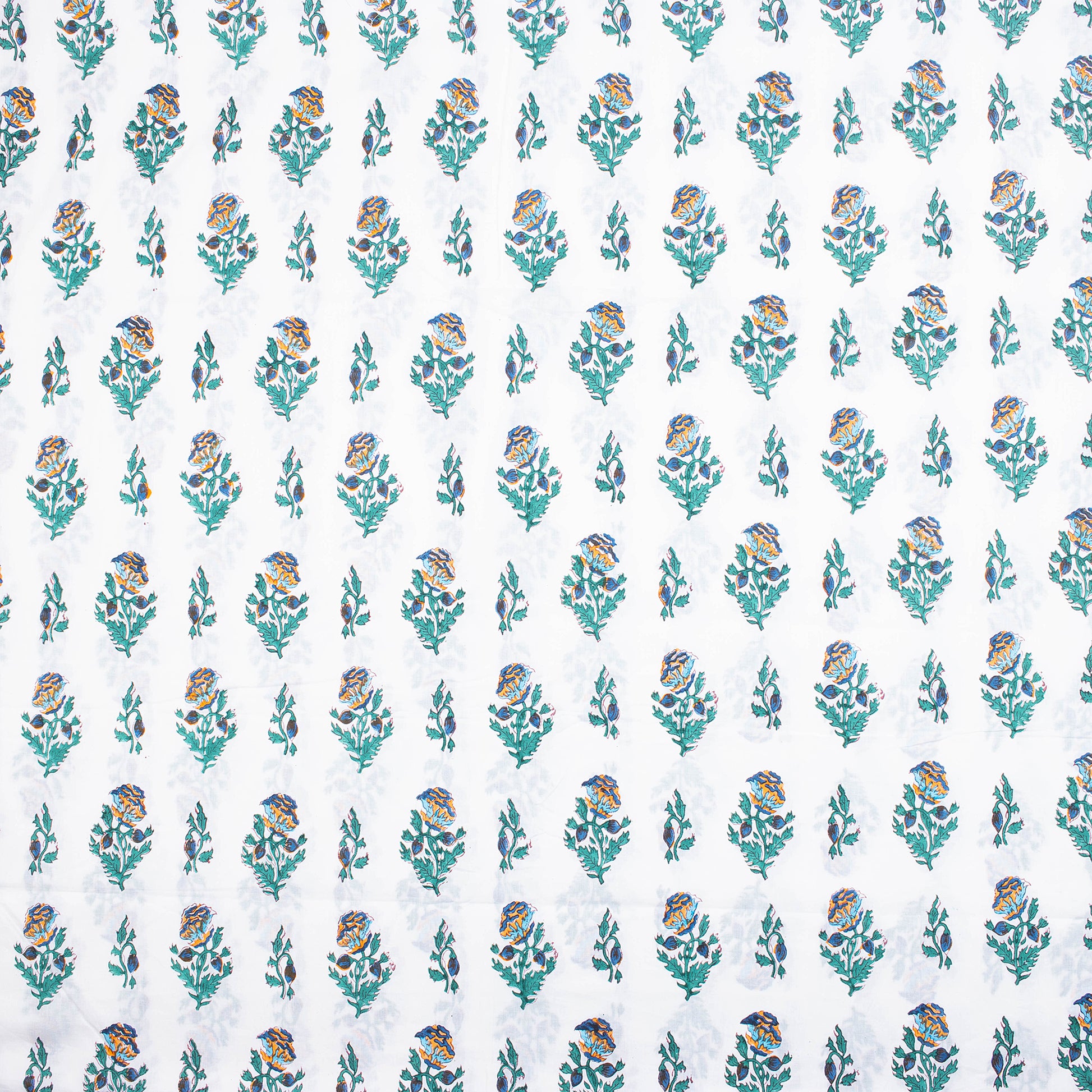 Boota Block Floral Print Cotton Fabric