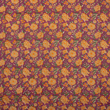 Pure Block Printed Cotton Fabric Material