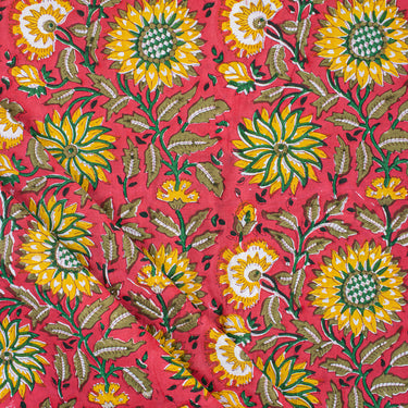 Natural Dye Printed Soft Cotton Block Print Fabric