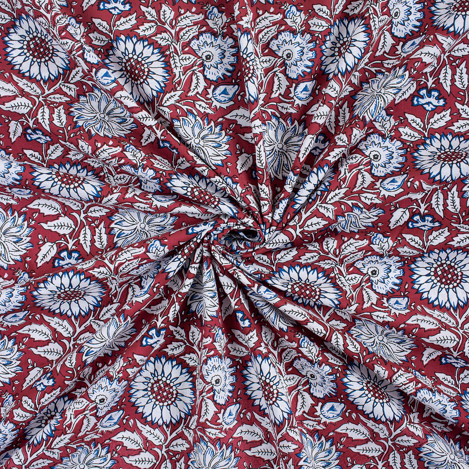 Natural Dye Printed Soft Cotton Jaipur Block Print Fabric