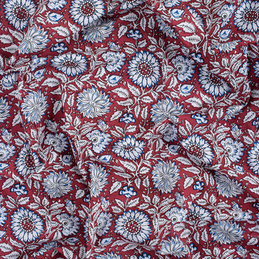 Natural Dye Printed Soft Cotton Jaipur Block Print Fabric