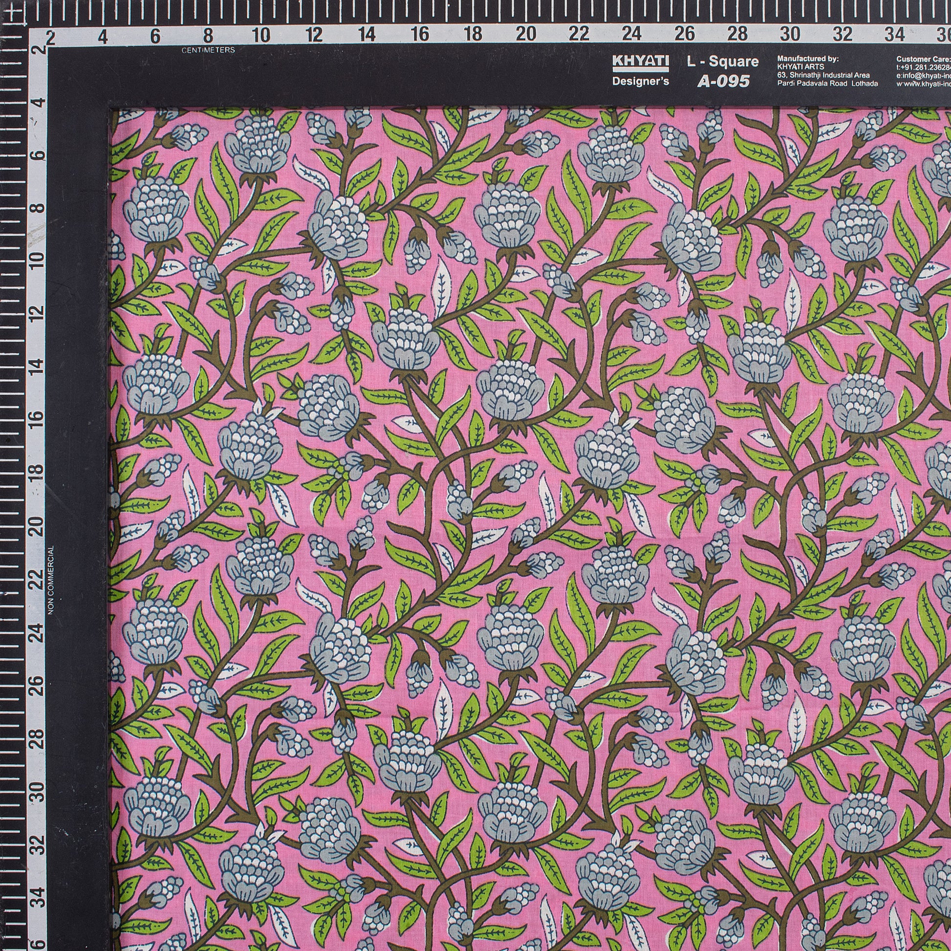 Floral Cotton Block Print Fabric