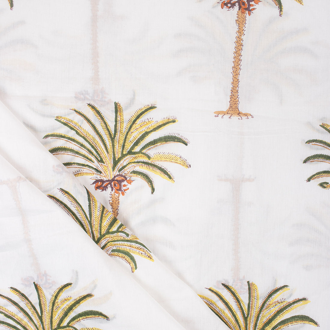 Palm Tree Printed Jaipur Cotton Material