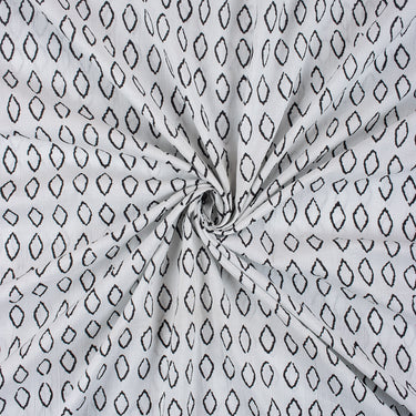Hand Block Geometrical Cotton Block Print Fabric Online