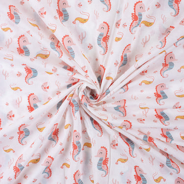 Seahorse Print High-Quality Fabric