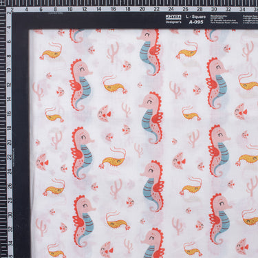 Seahorse Print High-Quality Fabric