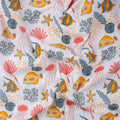 Marine Life Print Cotton Fabric