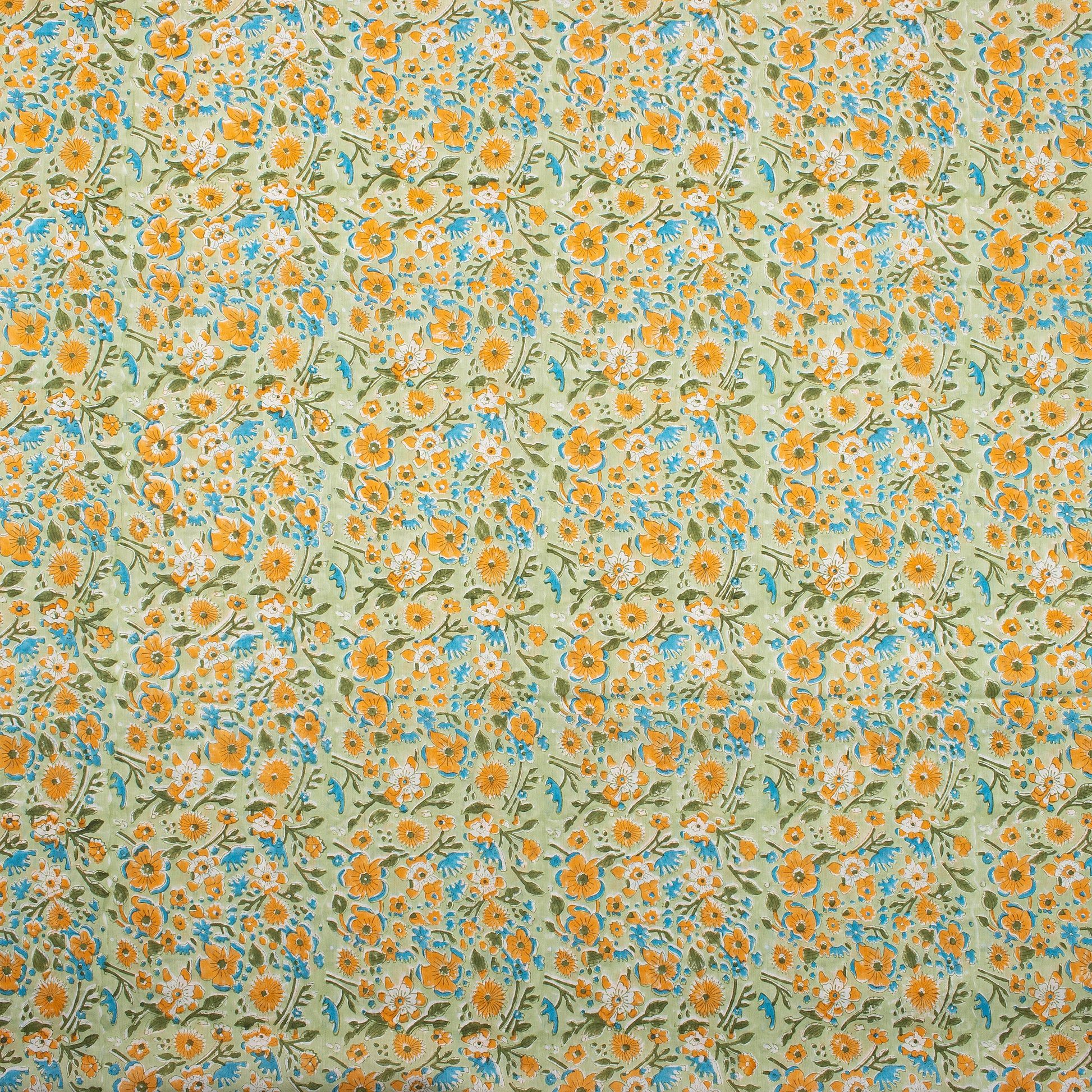 Multicolor Floral Printed Organic Cotton Fabric