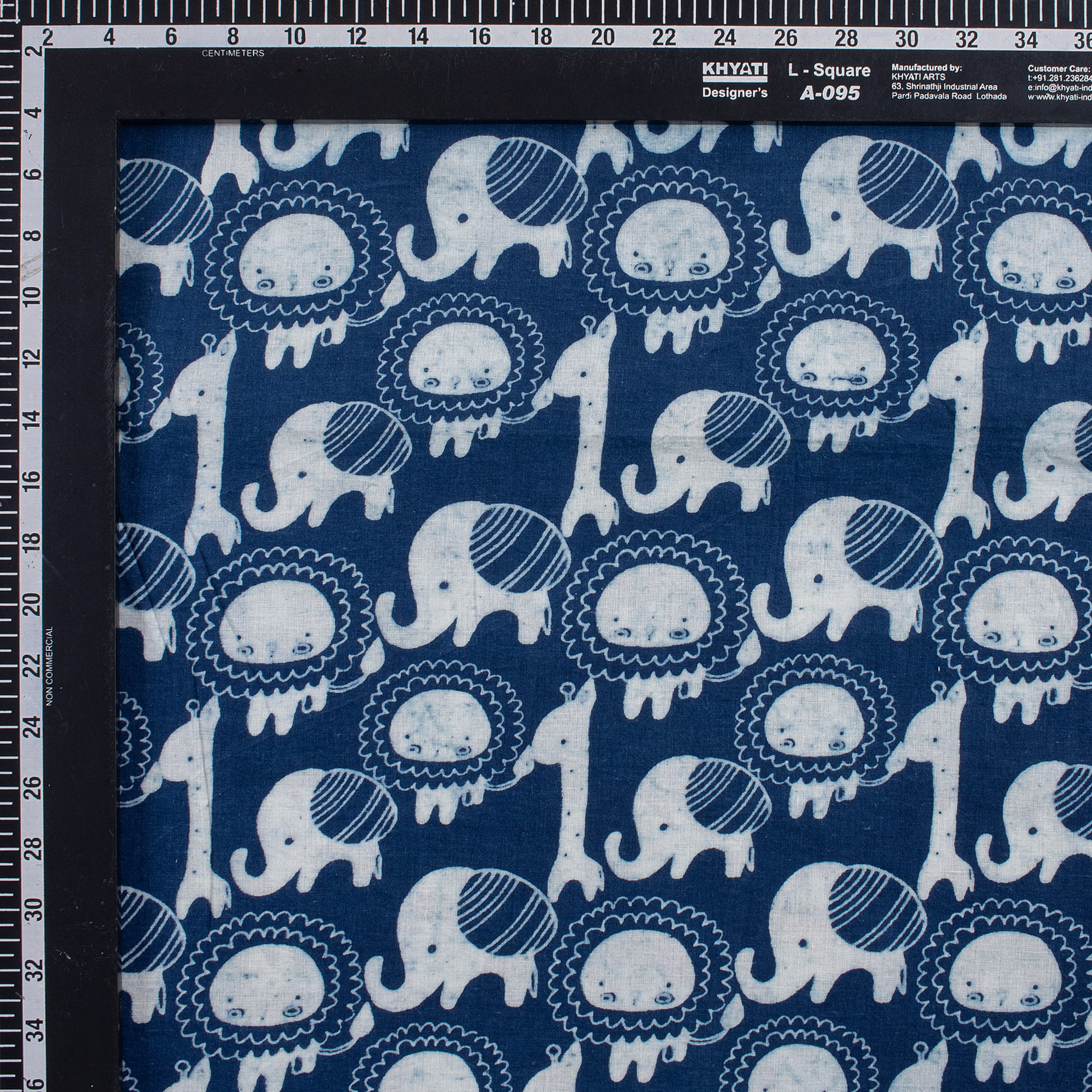 Animal Indigo Print Fabric