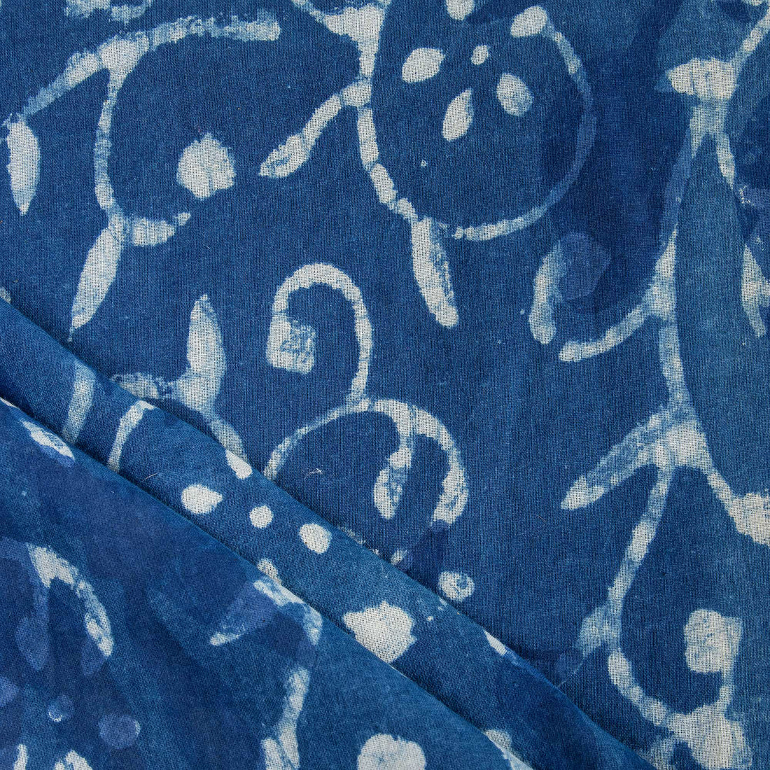 Premium Blue Soft Indigo Cotton Fabric Online