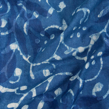 Premium Blue Soft Indigo Cotton Fabric Online