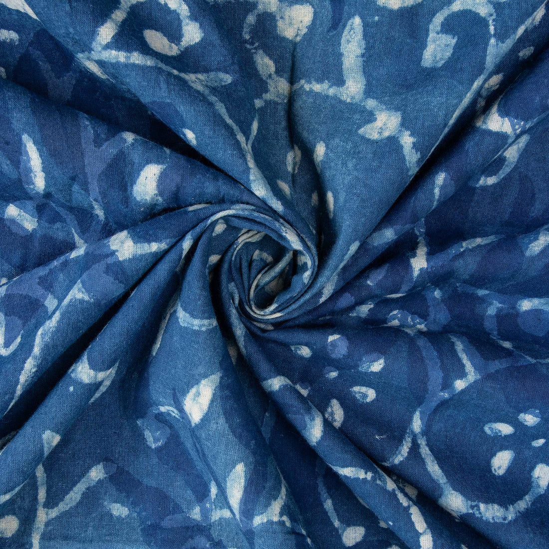 Premium Blue Soft Indigo Cotton Fabric Online