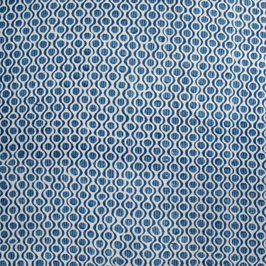 Indigo Blue Geometrical Print Indigo Cotton Fabric