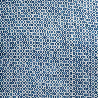 Indigo Blue Geometrical Print Indigo Cotton Fabric