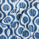 Indigo Blue Geometrical Print Indigo Cotton Fabric