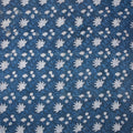 Hand Block Leaf Printed Indigo Fabric Online