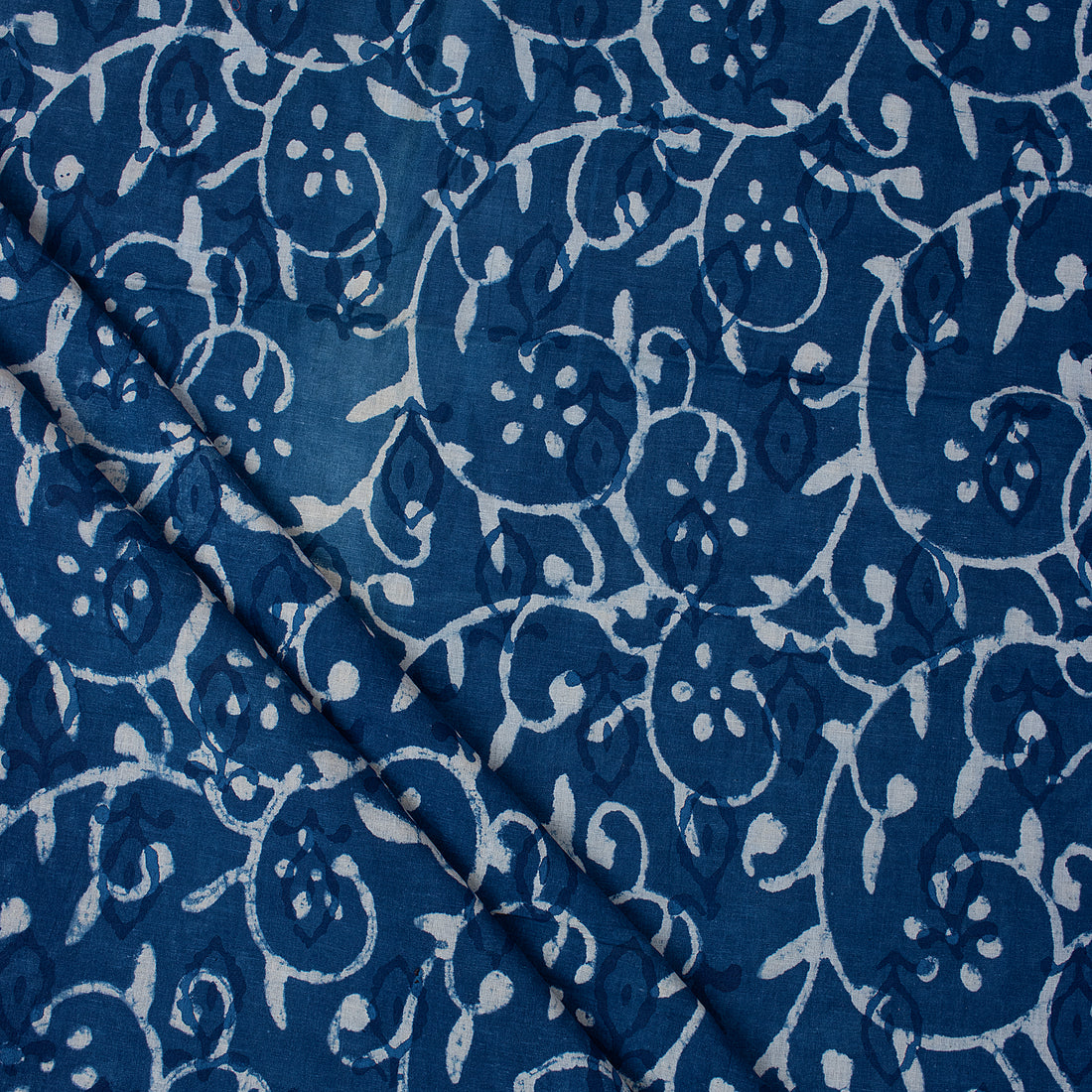 Floral Indigo Jaipur Cotton Fabric