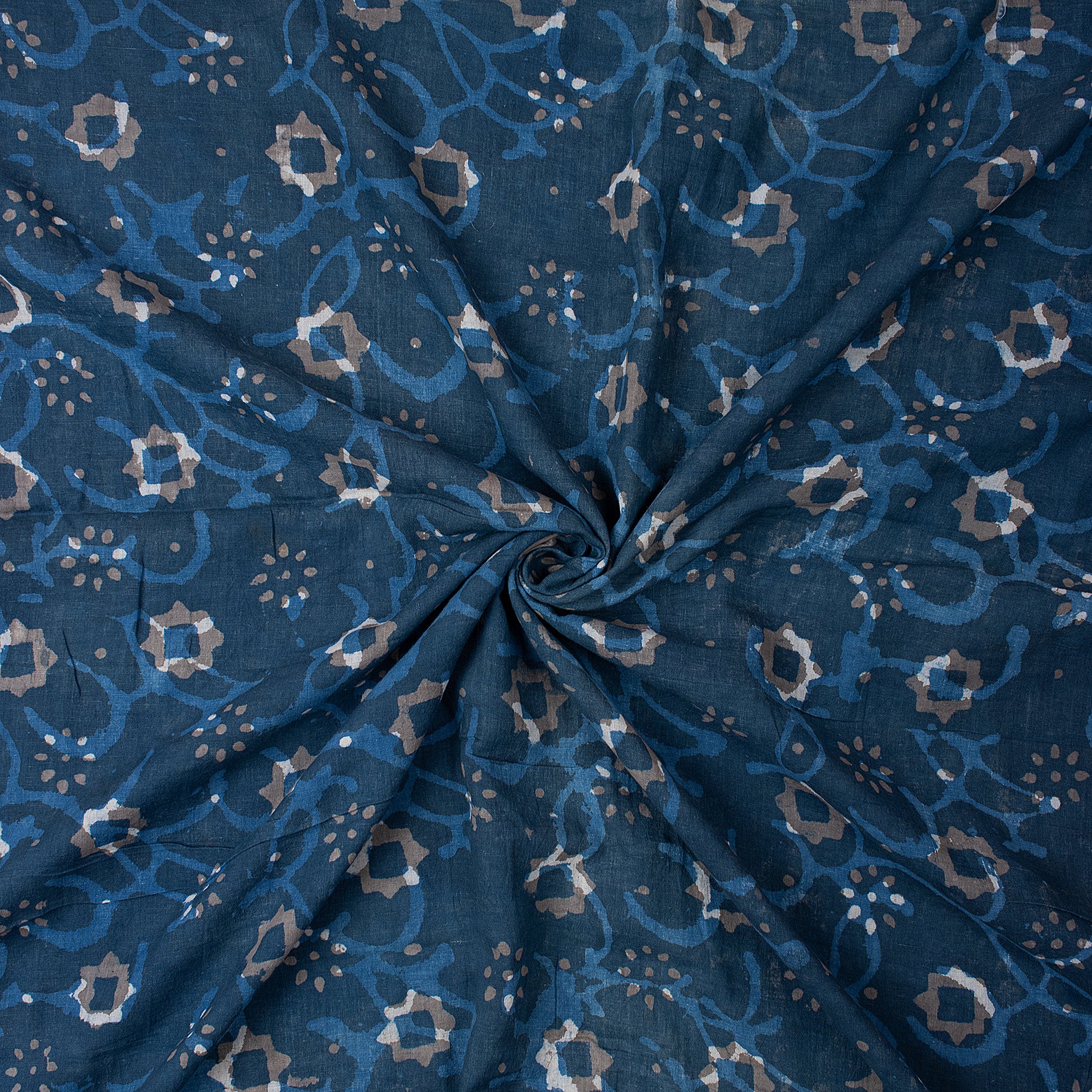 Indigo Block Print Fabric