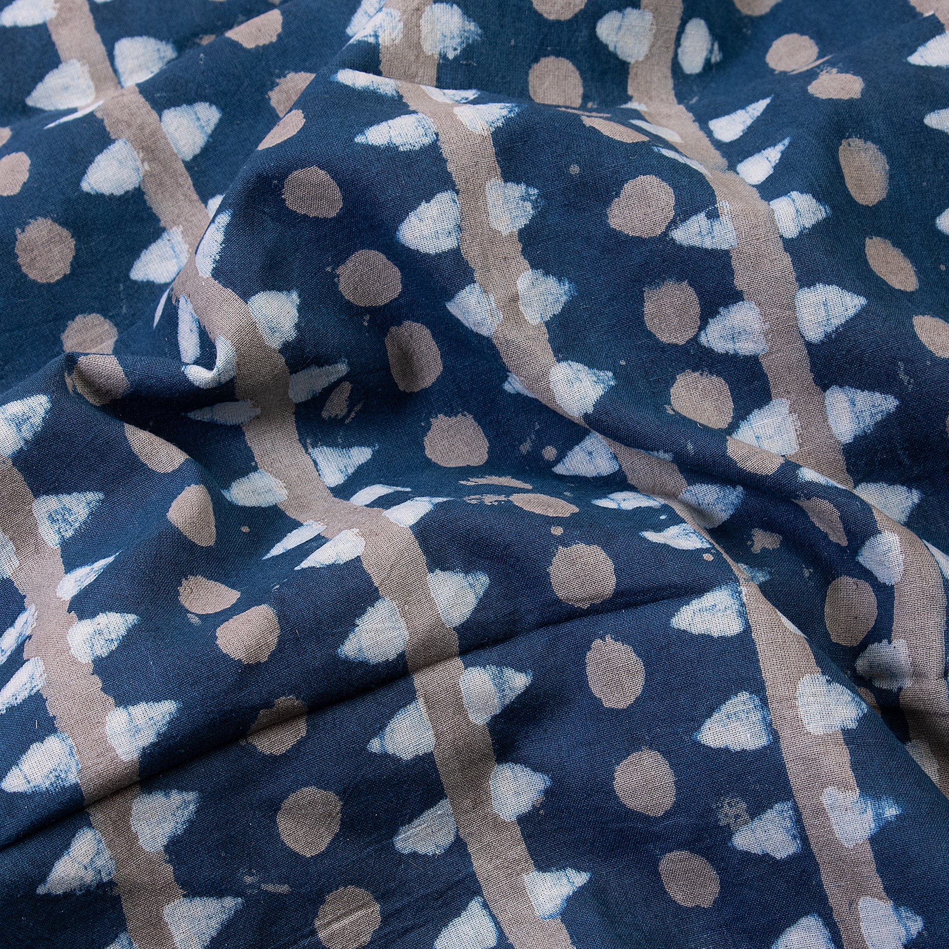 Indigo Block Print Fabric