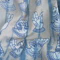 Indigo Blue Thump Print Soft Cotton Indigo Material Online