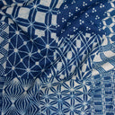 Premium Indigo Blue Geometrical Print Indigo Cotton Fabric