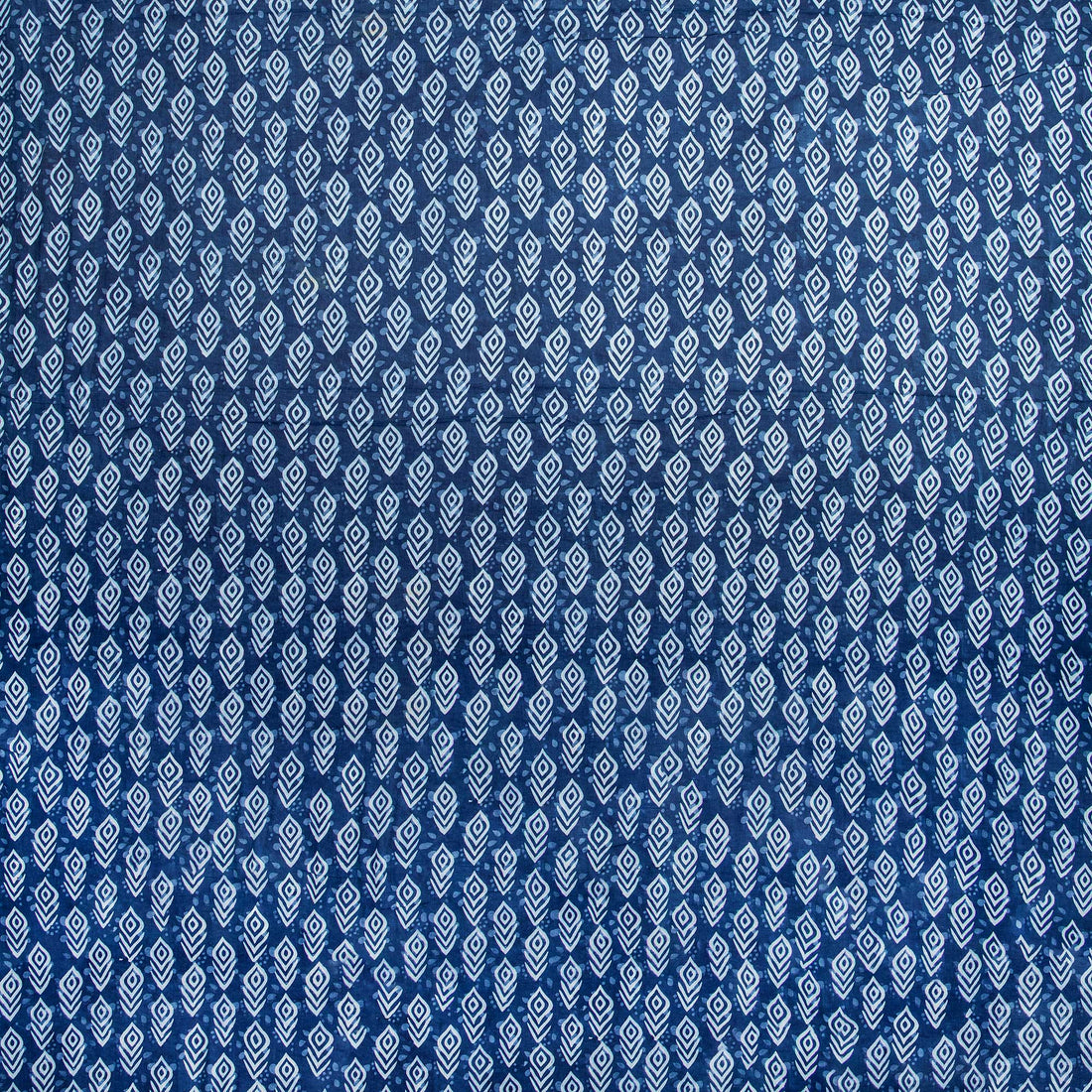 Luxury Indigo Blue Print Pure Cotton Indigo Fabric For Dress