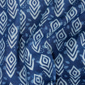 Luxury Indigo Blue Print Pure Cotton Indigo Fabric For Dress