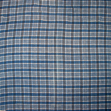 Indigo Blue Stripes Print Pure Cotton Indigo Fabric For Dress