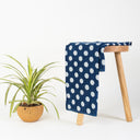 Polka Dots Print Indigo Fabric