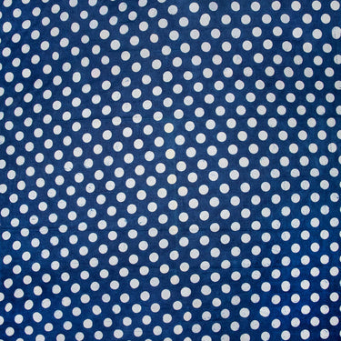 Polka Dots Print Indigo Fabric