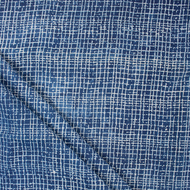 Indigo Blue Pure Cotton Block Print Fabric