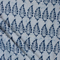 Indigo Leaf Block Print Cotton Fabric