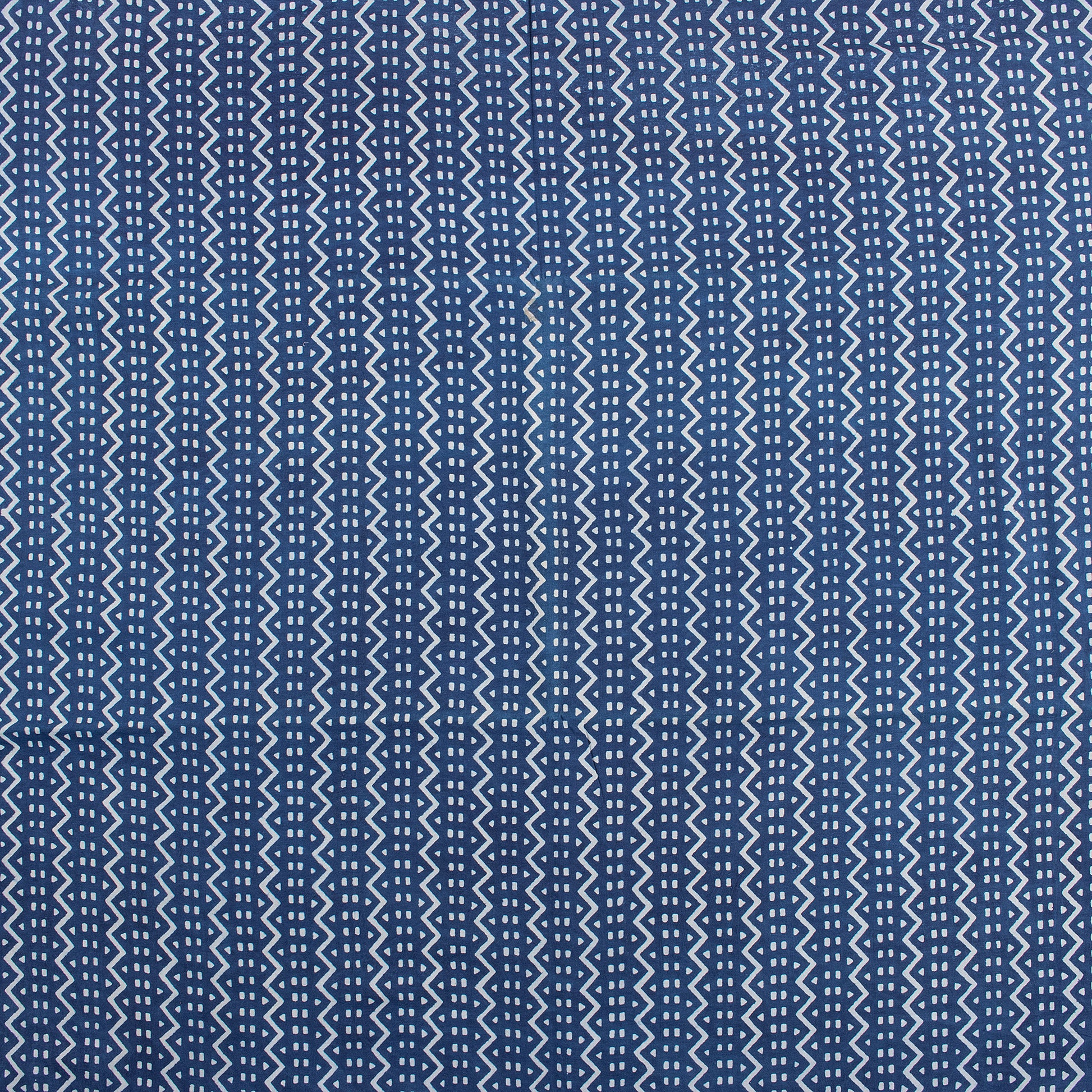 Indigo Cotton Blue Block Printed Pure Fabric