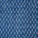 Blue Pure Cotton Indigo Block Print Fabric For Dress Online