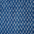 Blue Pure Cotton Indigo Block Print Fabric For Dress Online