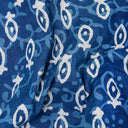 Blue Pure Cotton Indigo Block Print Fabric For Dress Online