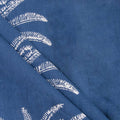 Blue Indigo Print Palm Tree Pure Cotton Fabric For Dress Online