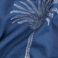 Blue Indigo Print Palm Tree Pure Cotton Fabric For Dress Online