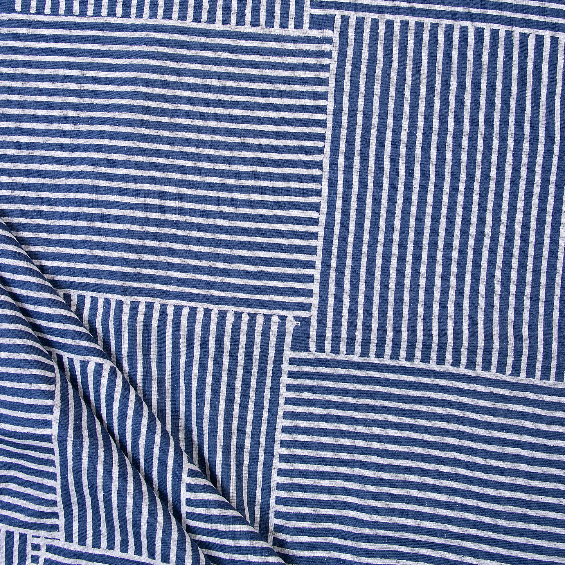 Printed Indigo Cotton Fabric