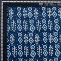 Geometric Indigo Cotton Fabric