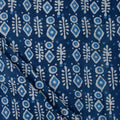 Geometric Indigo Cotton Fabric