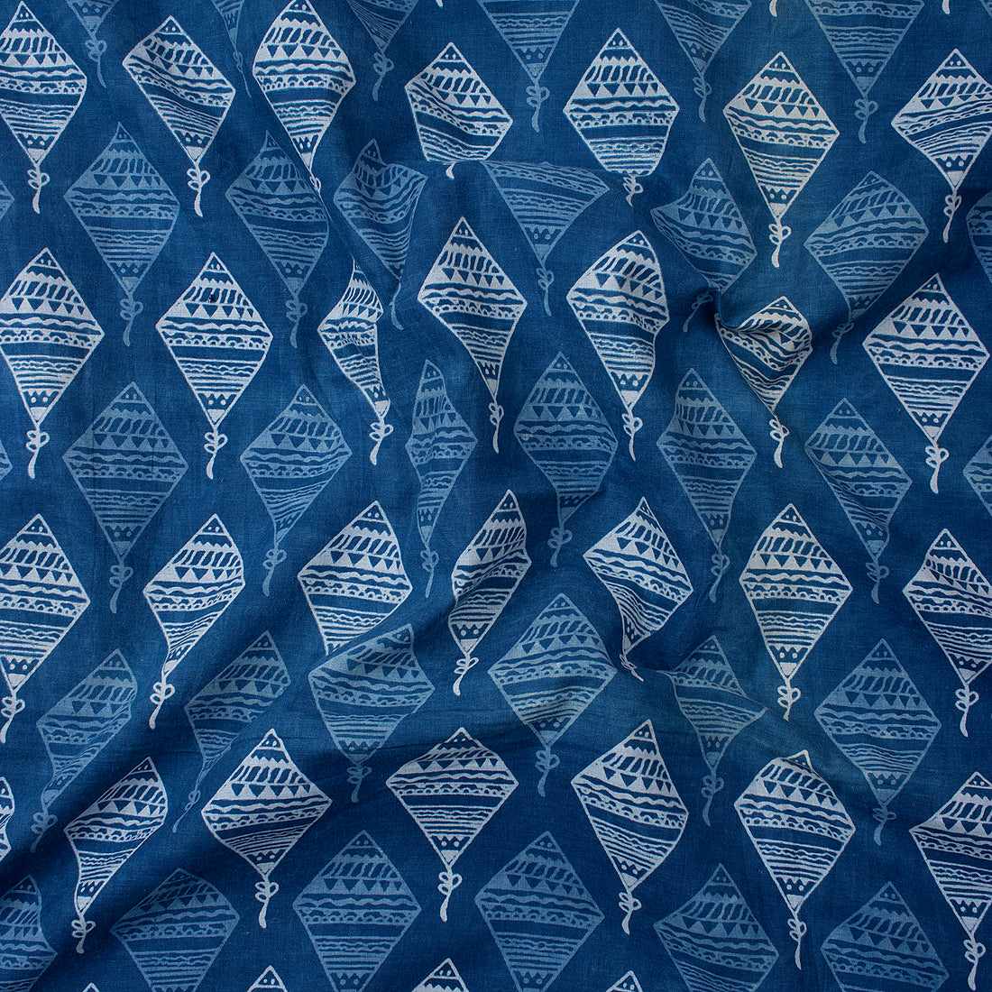 Indigo Block Print Fabric