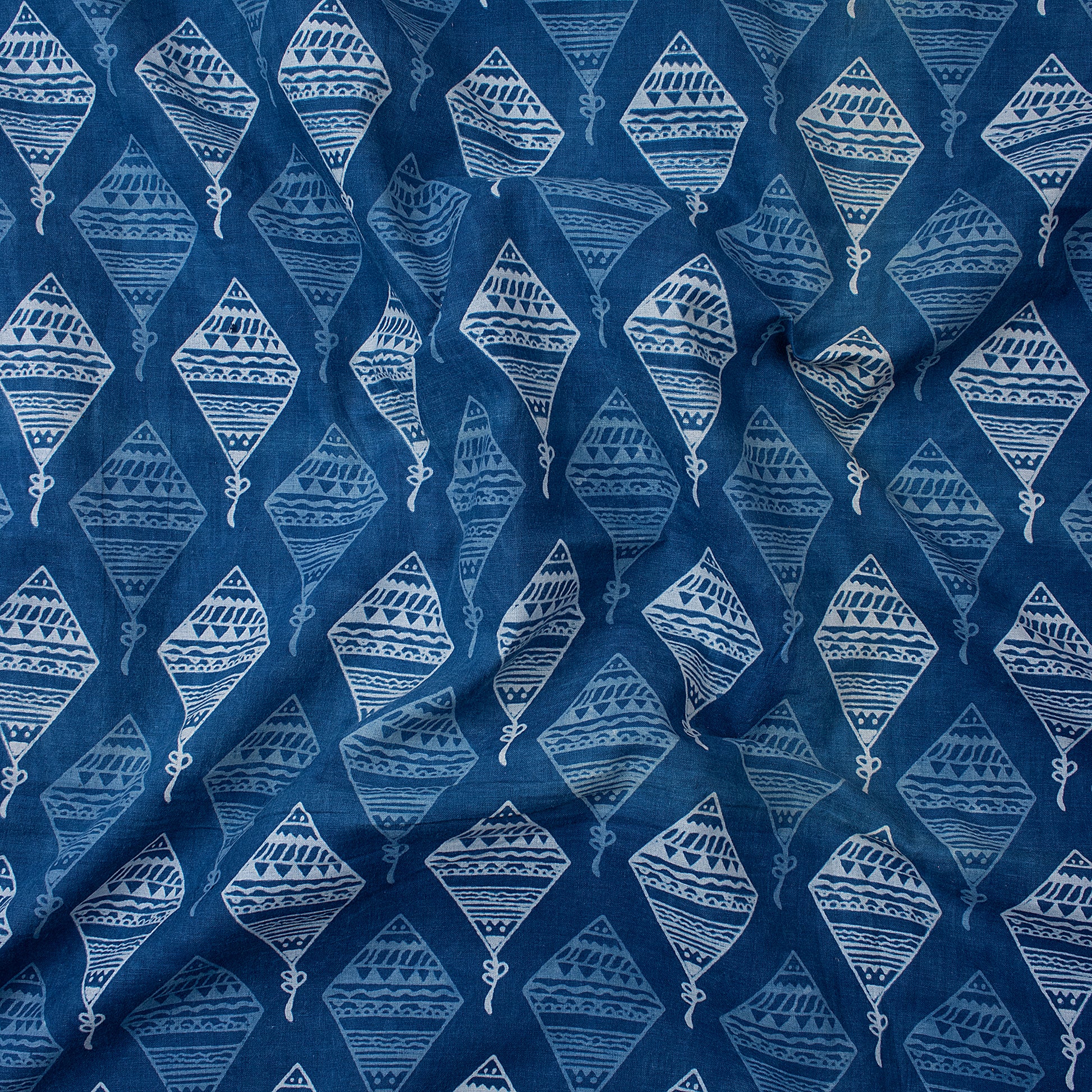 Indigo Block Print Fabric